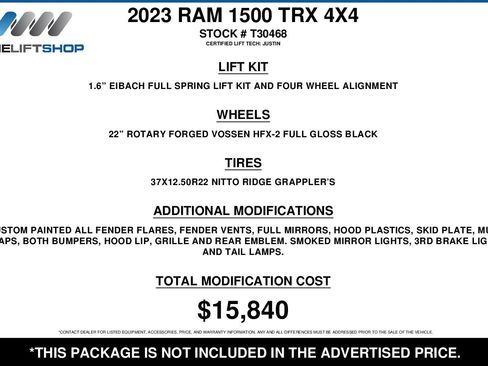 Used 2023 RAM 1500 TRX w/ TRX Level 2 Equipment Group image 2