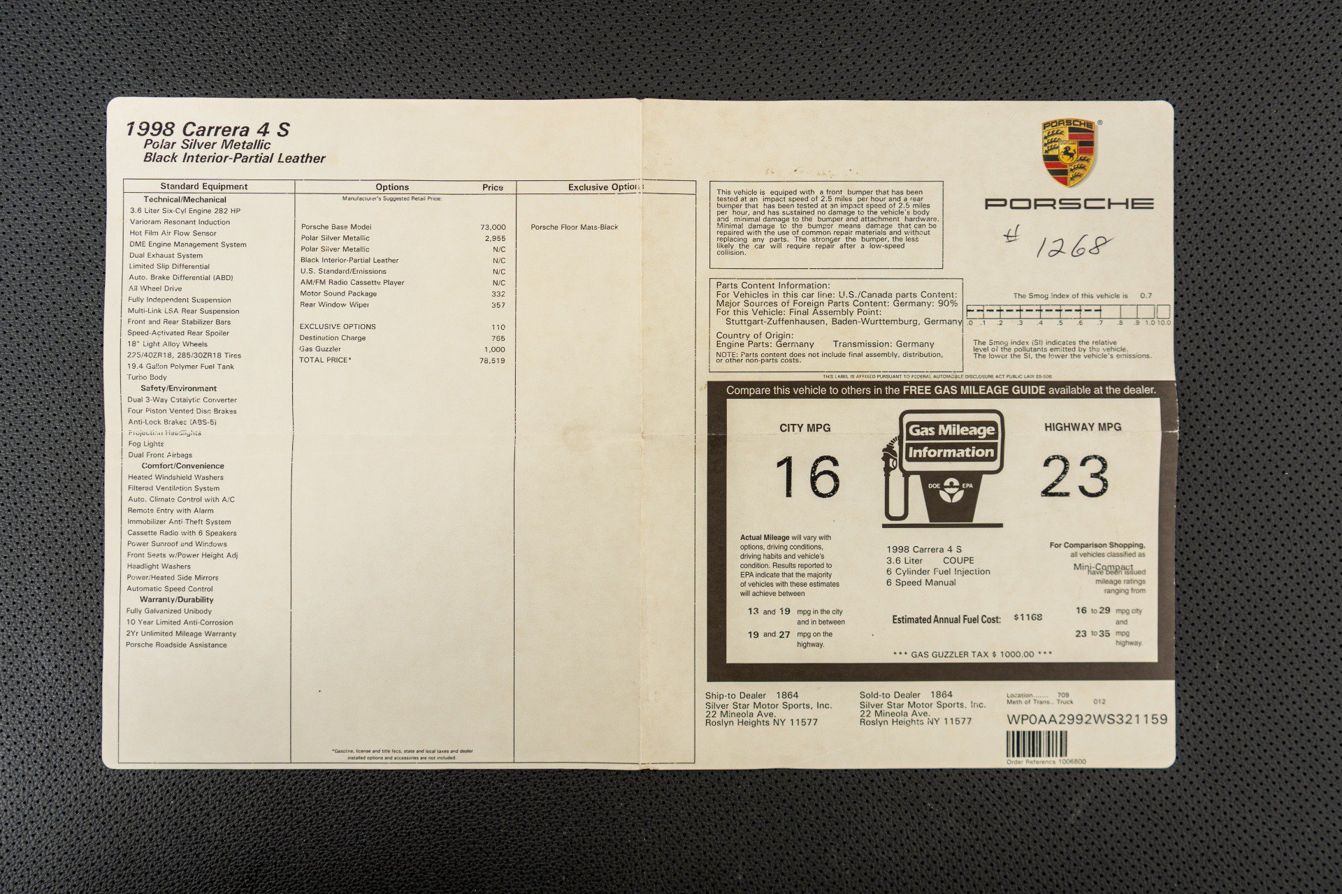 Used 1998 Porsche 911 Carrera 4S AWD/4WD image 23