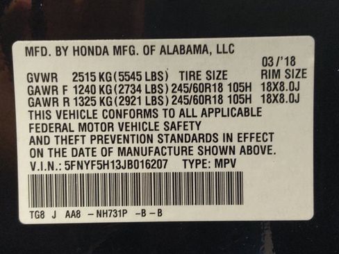 Used 2018 Honda Pilot LX image 33