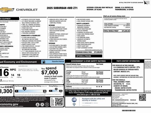 Used 2025 Chevrolet Suburban Z71 image 4