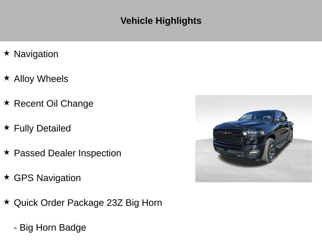 Used 2025 RAM 1500 Big Horn AWD/4WD image 9