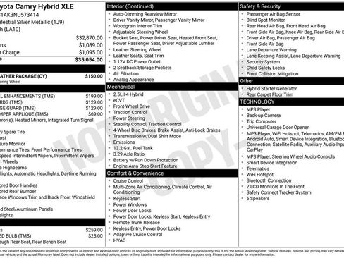 Used 2022 Toyota Camry XLE w/ Cold Weather Package FWD image 39