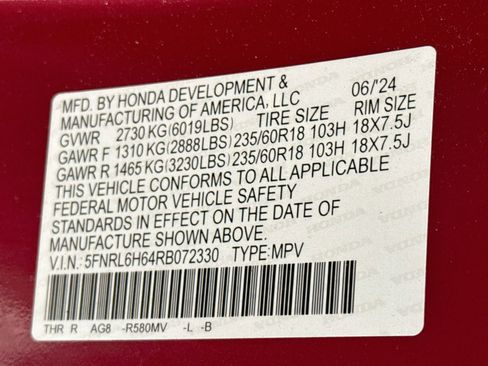 Certified 2024 Honda Odyssey EX-L image 33