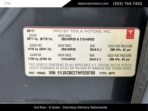 Used 2017 Tesla Model X 90D image 49