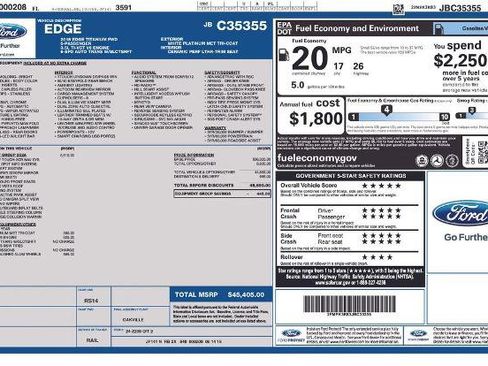 Certified 2018 Ford Edge Titanium w/ Equipment Group 302A image 5