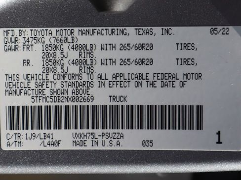 Used 2022 Toyota Tundra 1794 Edition w/ TRD Off-Road Package AWD/4WD image 63
