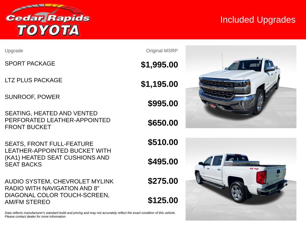 Used 2018 Chevrolet Silverado 1500 LTZ w/ Sport Package AWD/4WD image 6
