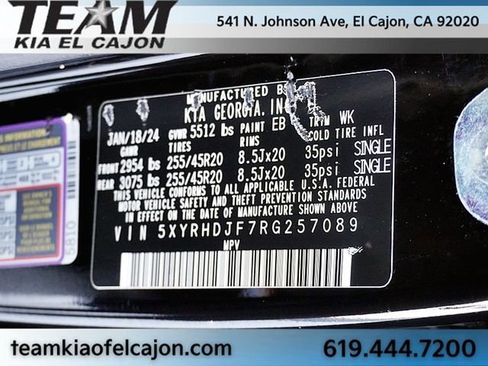 Certified 2024 Kia Sorento X-Line EX AWD/4WD image 38