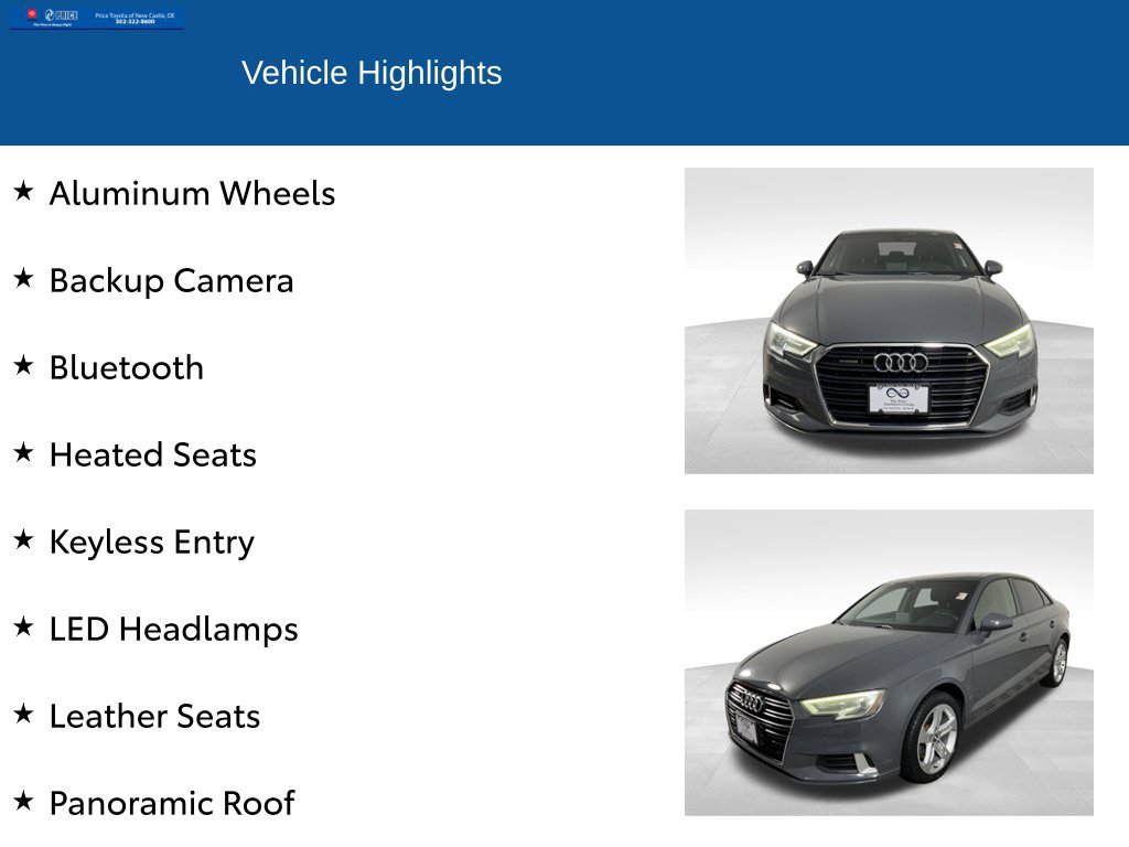 Used 2018 Audi A3 2.0T Premium w/ Convenience Package AWD/4WD image 2