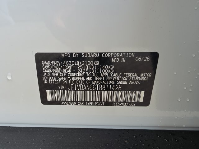 New 2026 Subaru WRX Limited AWD/4WD image 28