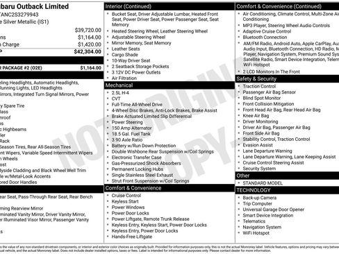 Certified 2025 Subaru Outback Limited w/ Popular Package #2 image 31