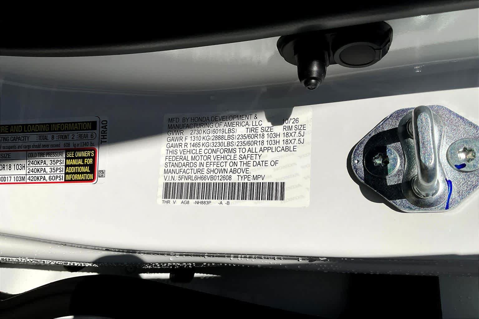 New 2027 Honda Odyssey EX-L image 19