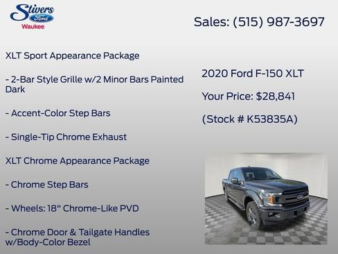 Used 2020 Ford F150 XLT w/ Equipment Group 302A Luxury AWD/4WD image 26