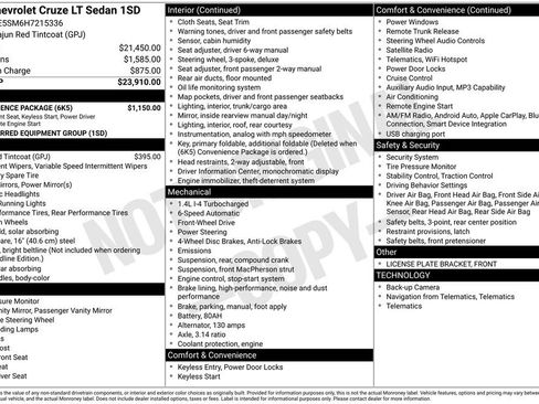 Used 2017 Chevrolet Cruze LT w/ Convenience Package image 33