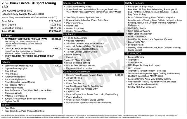 New 2026 Buick Encore GX Sport Touring w/ Advanced Technology Package AWD/4WD image 23