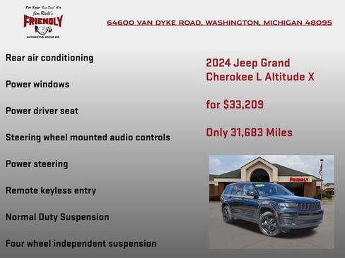 Used 2024 Jeep Grand Cherokee L Altitude AWD/4WD image 20
