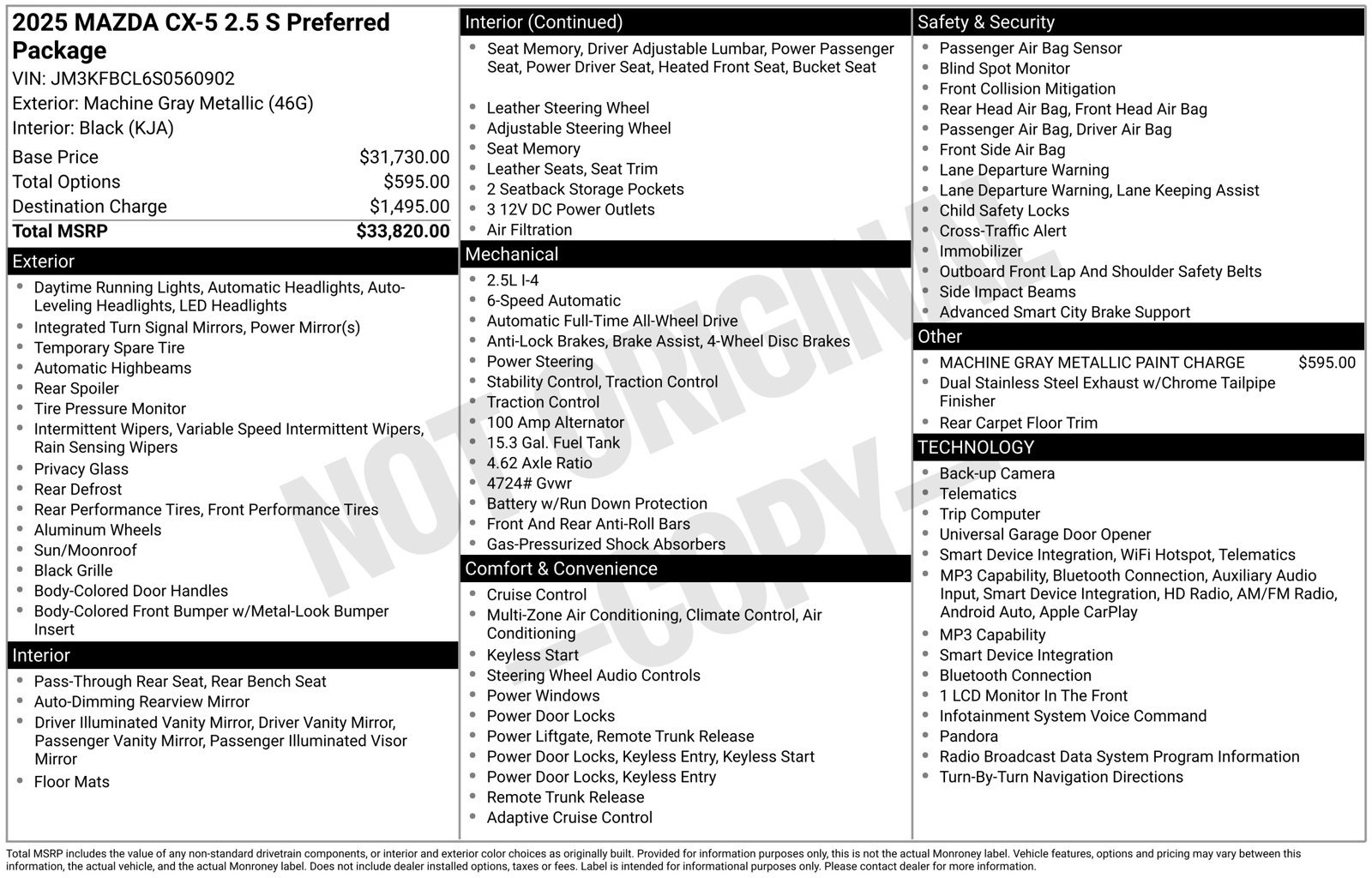 Certified 2025 MAZDA CX-5 AWD 2.5 S w/ Preferred Package image 25
