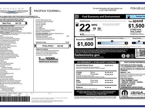 Used 2022 Chrysler Pacifica Touring-L FWD image 4