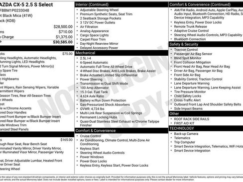 Used 2023 MAZDA CX-5 AWD 2.5 S w/ Select Package image 32
