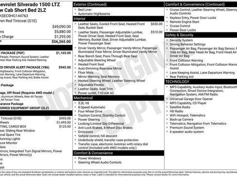 Used 2017 Chevrolet Silverado 1500 LTZ Z71 w/ LTZ Plus Package AWD/4WD image 27