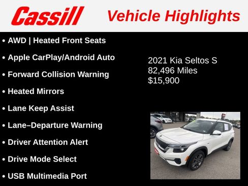 Used 2021 Kia Seltos S AWD/4WD image 3