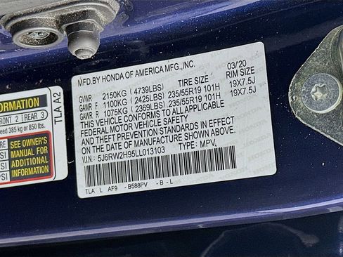 Certified 2020 Honda CR-V Touring image 34