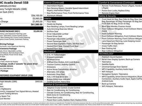 Used 2025 GMC Acadia Denali w/ Super Cruise Package AWD/4WD image 2