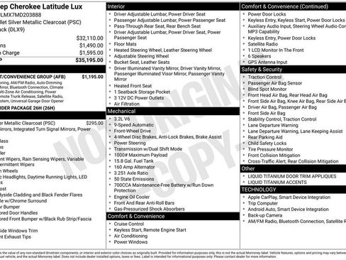 Used 2021 Jeep Cherokee Latitude Lux w/ Comfort/Convenience Group FWD image 6