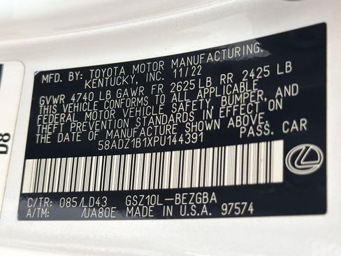 Certified 2023 Lexus ES 350 w/ Premium Package FWD image 29