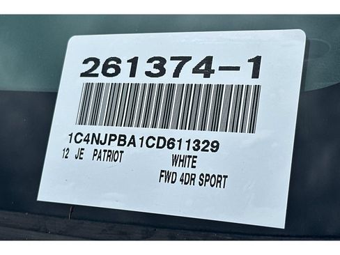 Used 2012 Jeep Patriot Sport w/ PWR Value Group FWD image 2
