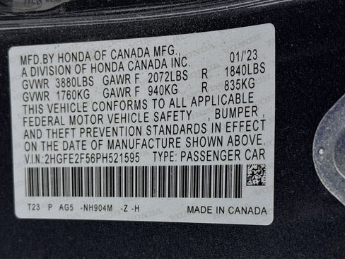 Certified 2023 Honda Civic Sport image 29