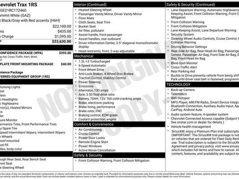 Certified 2024 Chevrolet Trax RS w/ Driver Confidence Package FWD image 35