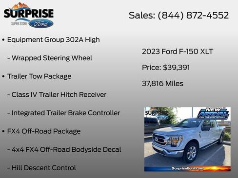 Used 2023 Ford F150 XLT w/ Equipment Group 302A High AWD/4WD image 16