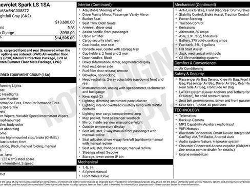 Used 2022 Chevrolet Spark LS FWD image 26