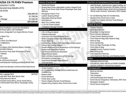 New 2025 MAZDA CX-70 Plug-In Hybrid w/ Premium Pkg image 3