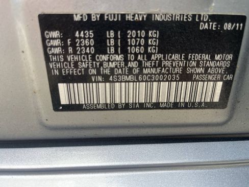 Used 2012 Subaru Legacy 2.5i Limited AWD/4WD image 15
