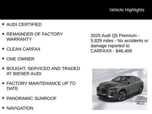 Used 2025 Audi Q5 2.0T Premium w/ Convenience Package image 9