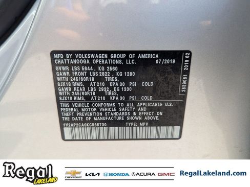 Used 2019 Volkswagen Atlas S image 31