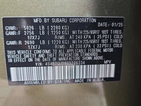 Used 2025 Subaru Outback Wilderness AWD/4WD image 30