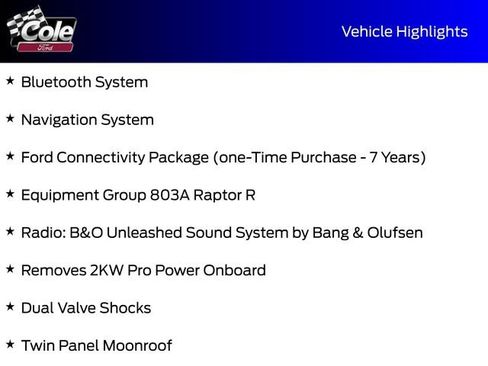 New 2026 Ford F150 Raptor w/ Equipment Group 803A Raptor R image 3