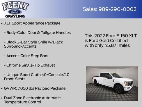 Certified 2022 Ford F150 XLT w/ Equipment Group 302A High AWD/4WD image 24