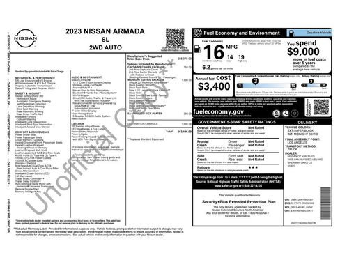 Used 2023 Nissan Armada SL w/ Midnight Edition Package RWD image 44
