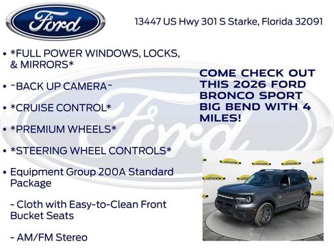 New 2026 Ford Bronco Sport Big Bend w/ Convenience Package AWD/4WD image 10