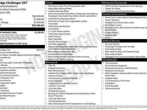 Used 2017 Dodge Challenger SXT w/ Blacktop Package RWD image 7