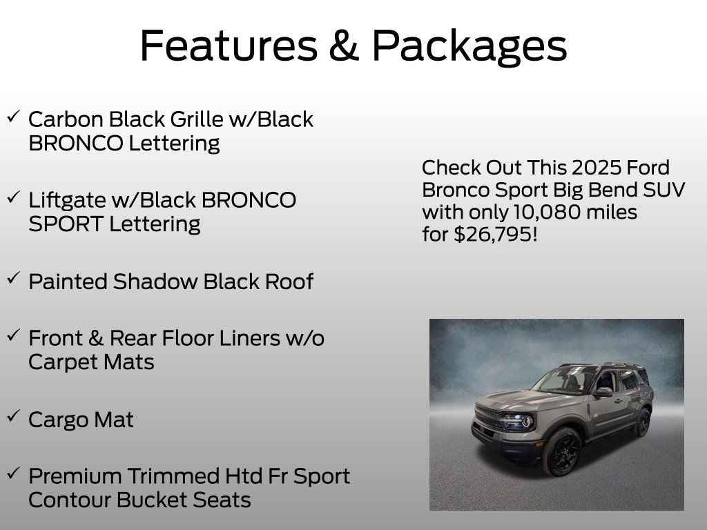 Used 2025 Ford Bronco Sport Big Bend w/ Black Appearance Package AWD/4WD image 8
