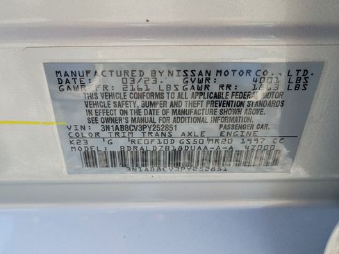 Certified 2023 Nissan Sentra SV w/ All-Weather Package FWD image 23