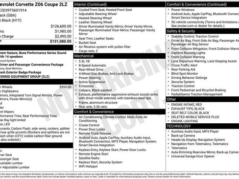 Used 2026 Chevrolet Corvette Z06 image 6