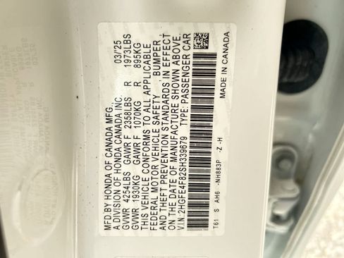 Certified 2025 Honda Civic Sport image 2