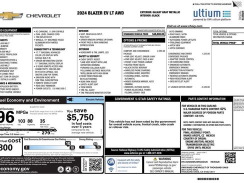 Used 2024 Chevrolet Blazer EV LT image 3