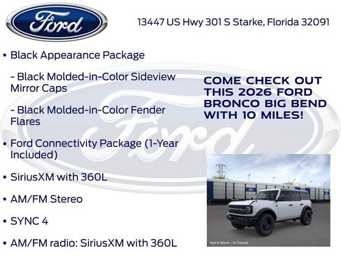 New 2026 Ford Bronco Big Bend w/ Black Diamond Package AWD/4WD image 30